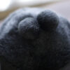 ペット用骨壺カバー / サイズ：4寸 / ボディー：黒 / ボンボン：黒・黒 / しっぽ：黒